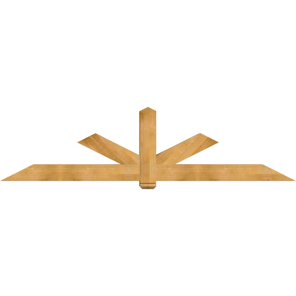 Ekena Millwork Kennewick Rough Sawn Timber Gable Bracket, Western Red Cedar, 108"W x 27"H x 6"D x 6"F, 6/12 Pitch GBW108X27X0606KEN00RWR - main
